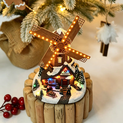Nostalgische Weihnachtswindmühle Dekoration Brehn