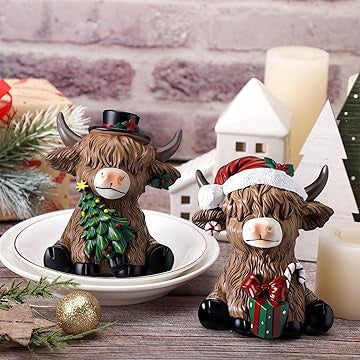 Dekorative Highland Cow Figur Brehn