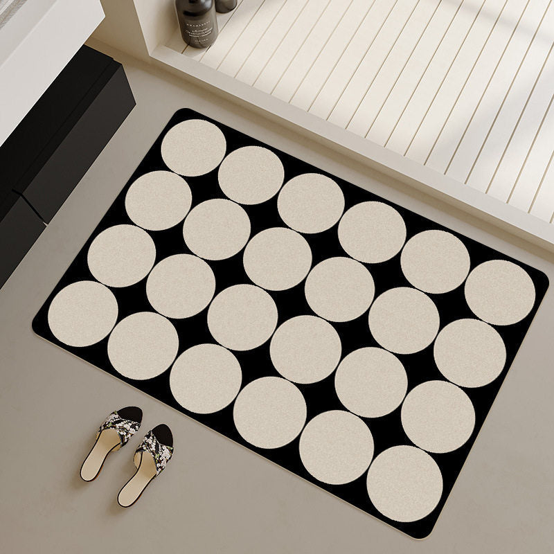Stilvoller geometrisch gemusterter Badezimmerläufer Brehn