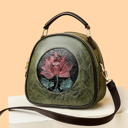 Künstlerisch Floral Prägung Handtasche