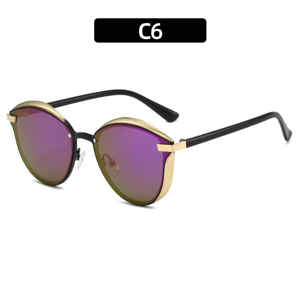 Damen Sonnenbrille mit luxuriösem Metallrahmen und harmonischer Kontur Brehn