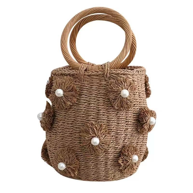 Raffinierte Handtasche mit Perlenapplikationen Brehn