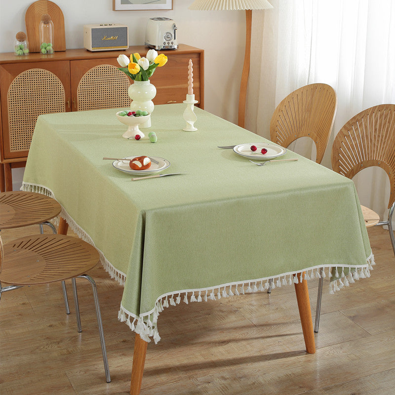 Elegante Quasten-Tischdecke