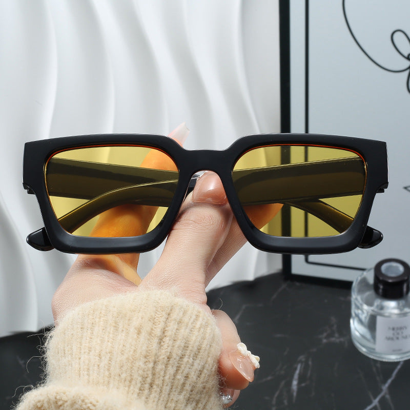 Damen Modische Oversized-Sonnenbrille mit quadratischem Rahmen Brehn