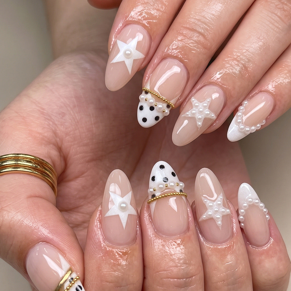 Premium Dekorative Press-On Nagelset