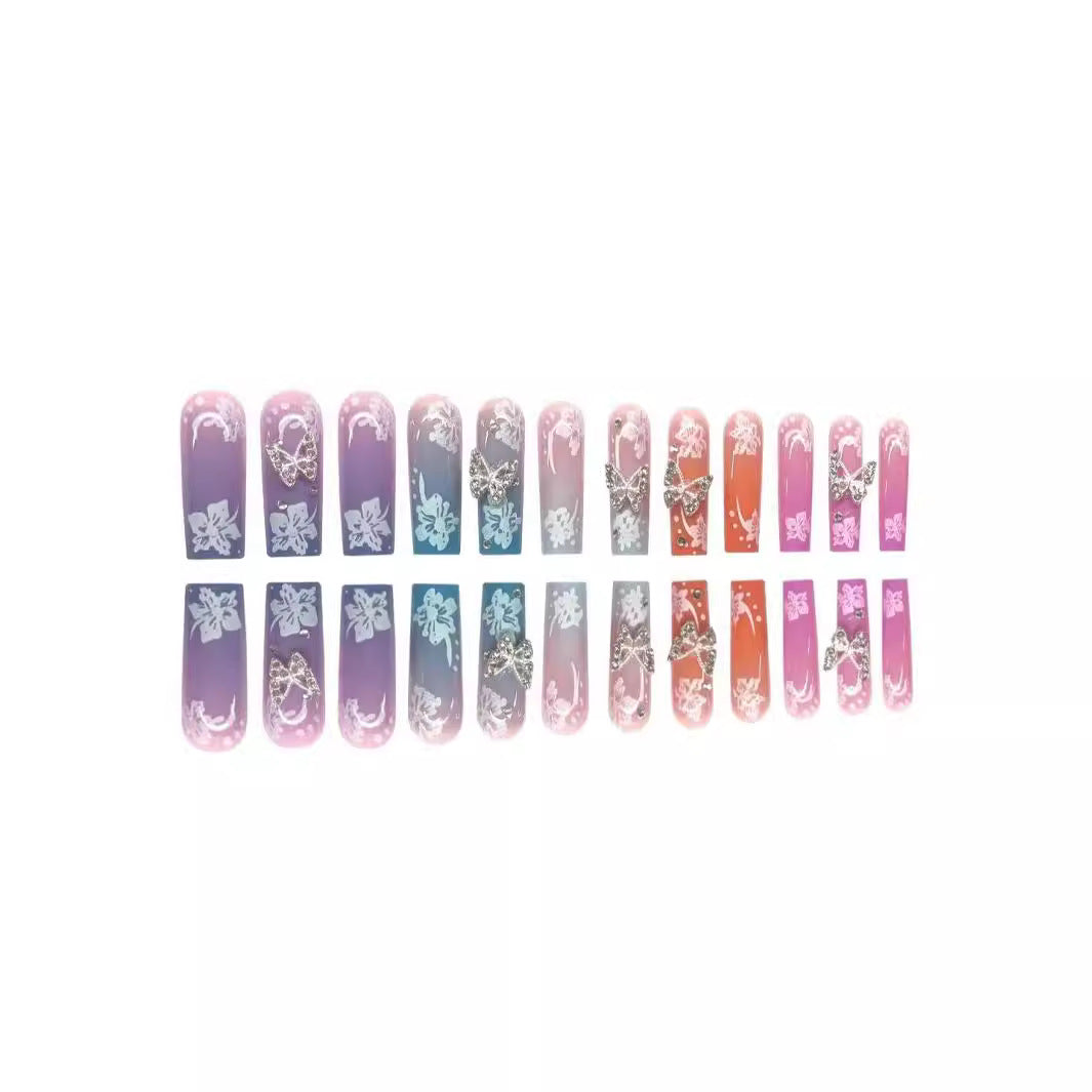 Premium Florale Acryl-Nagelverlängerungen Brehn