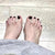 Stylische Glitzer-Pedicure-Nagelkunst Brehn