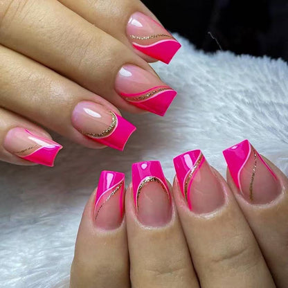 Elegant Glitter French Tip Nail Art Brehn