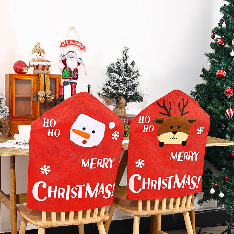 Festliche Stuhlüberzieher mit Weihnachtsmotiv Brehn
