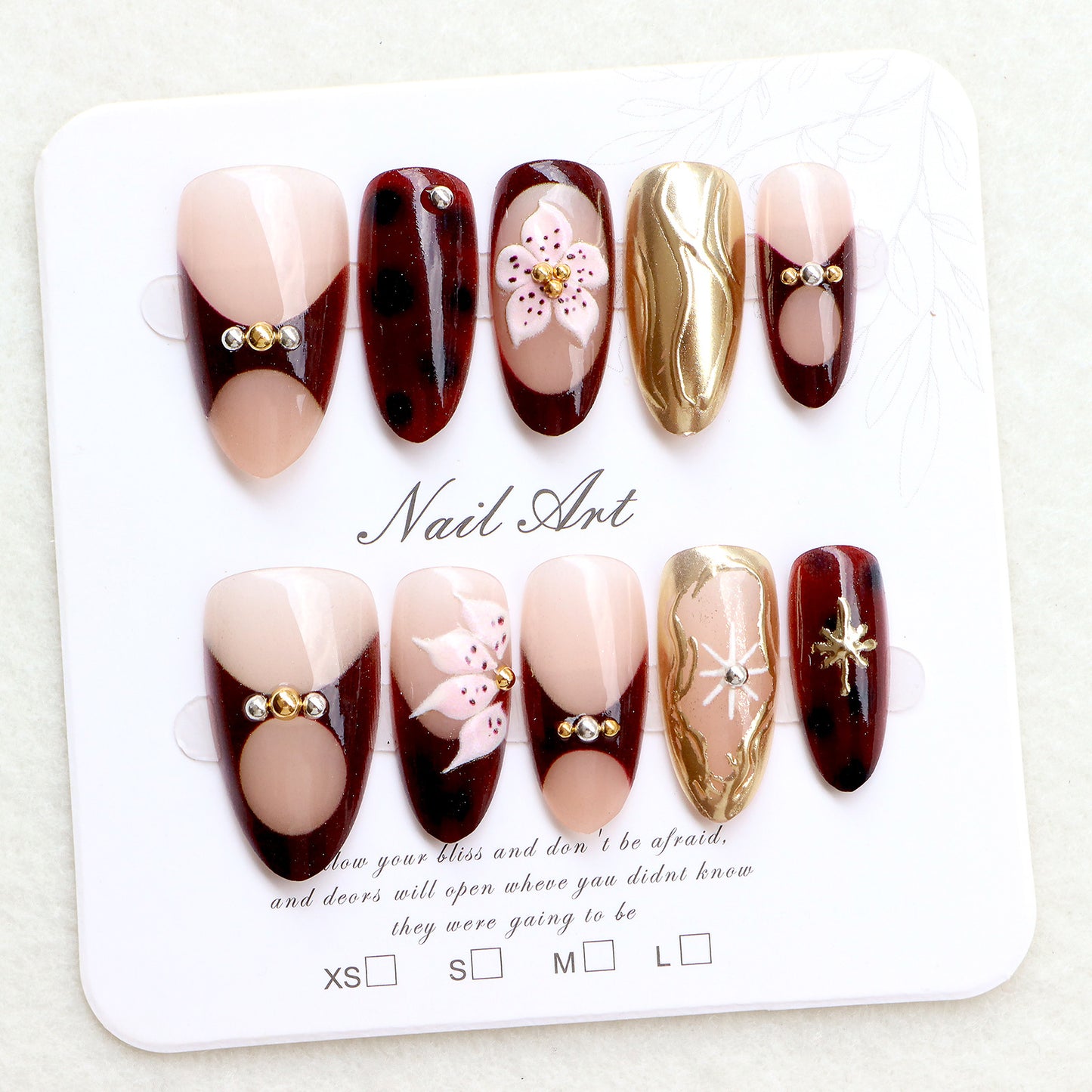 Elegante Designer Press-On-Nagelkunstkollektion Brehn