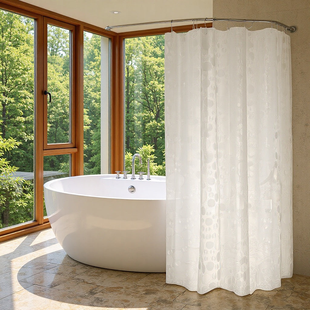 Moderne transparente Duschvorhang mit Punkten Brehn
