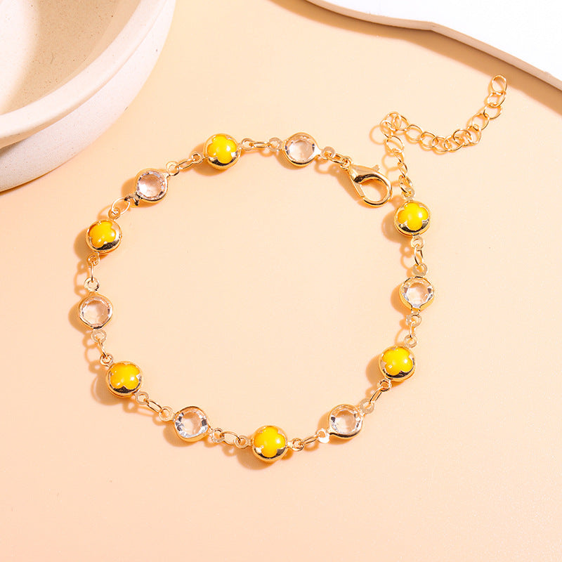 Elegante Perlen Charm Fußkettchen Brehn