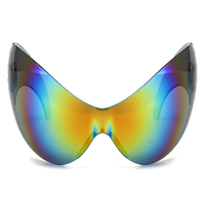 Oversized futuristische Schild Sonnenbrille Brehn