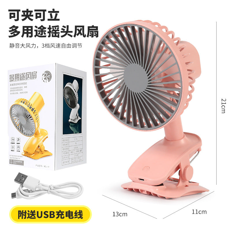 Damen tragbarer USB-Clipsventilator Brehn