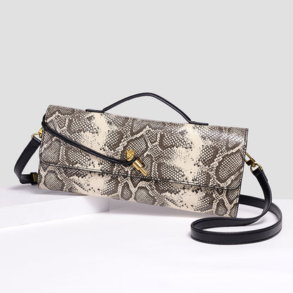 Prägung Schlangenprint Abend Clutch Brehn