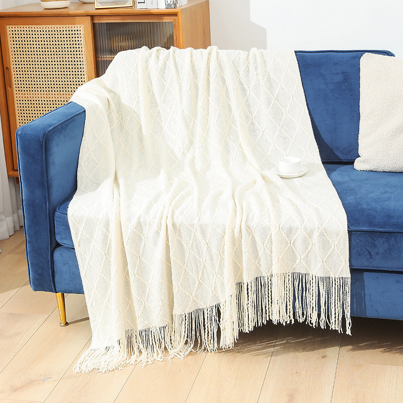 Damen kuschelige Strickdecke Brehn