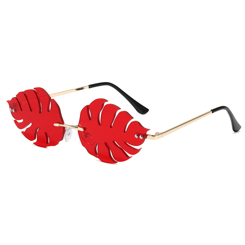 Damen modische Sonnenbrille mit markantem Blattdesign Brehn