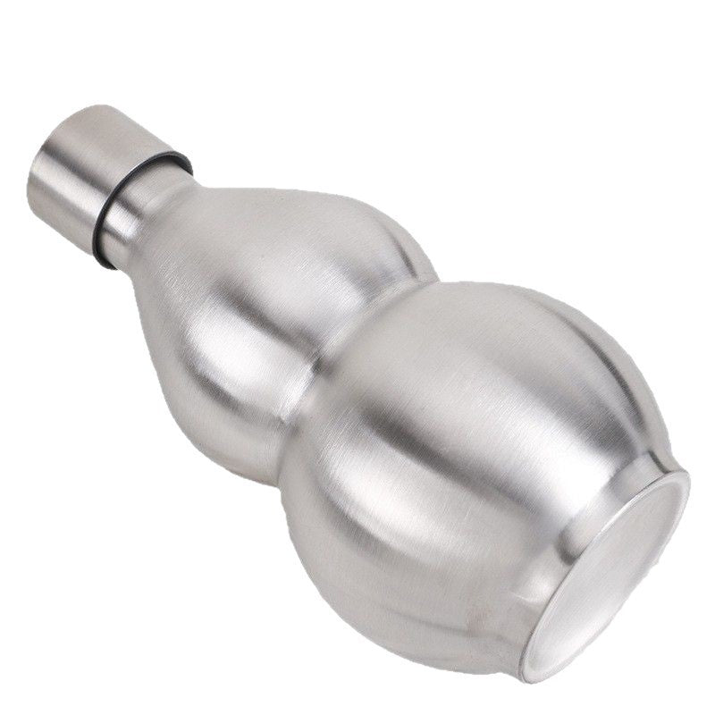 Damen Edelstahl-Wasserflasche mit trendigem Leder-Gurt Brehn