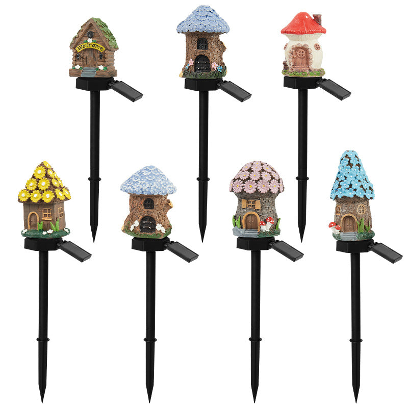 Verspielt Solar-betriebene LED Fee Haus Garten Stecker Brehn