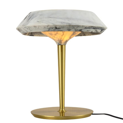 Elegante Moderne Tischlampe mit Marmorbasis und goldener Akzent