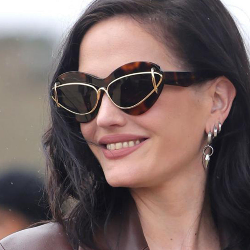Damen extravagante Katzenaugen-Sonnenbrille Brehn