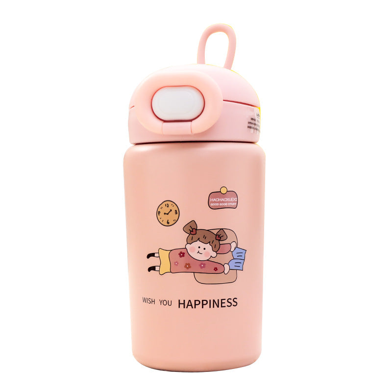 Damen Isolierte Trinkflasche mit praktischem Druckverschluss und Tiermotiv Brehn