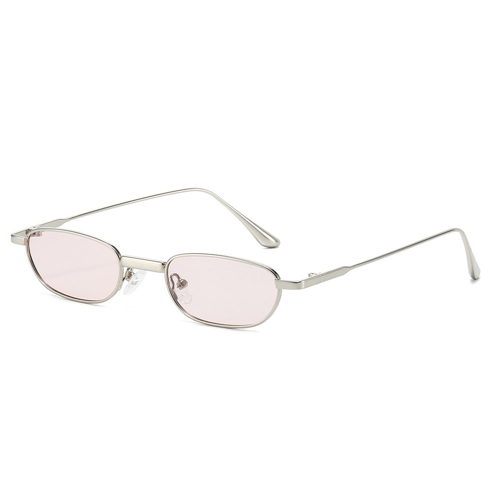 Schlanke Minimalistische Oval Sonnenbrille Brehn