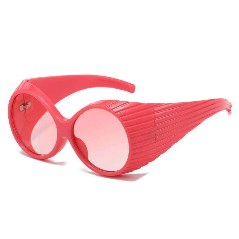 Damen Extravagante Sonnenbrille mit einzigartigem Wellendesign Brehn