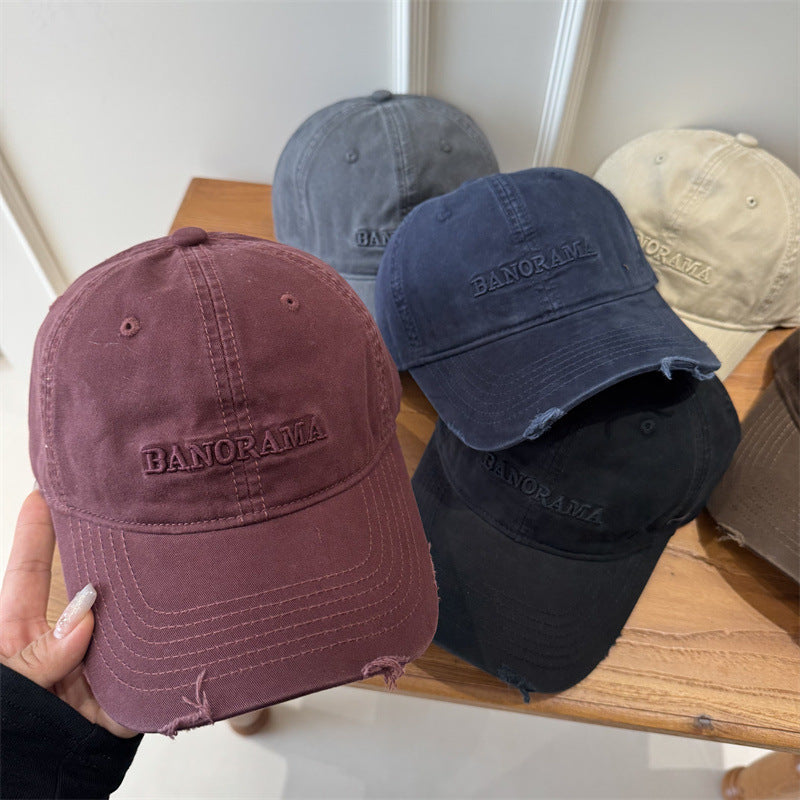 Herren Distressed Fabric Baseball Cap Brehn