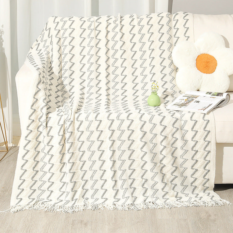 Damen Dekorative Zickzack-Strickdecke Brehn