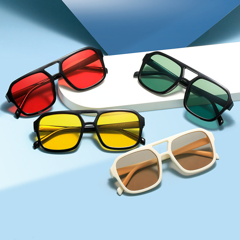 Klare Linse Quadratrahmen Sonnenbrille Brehn