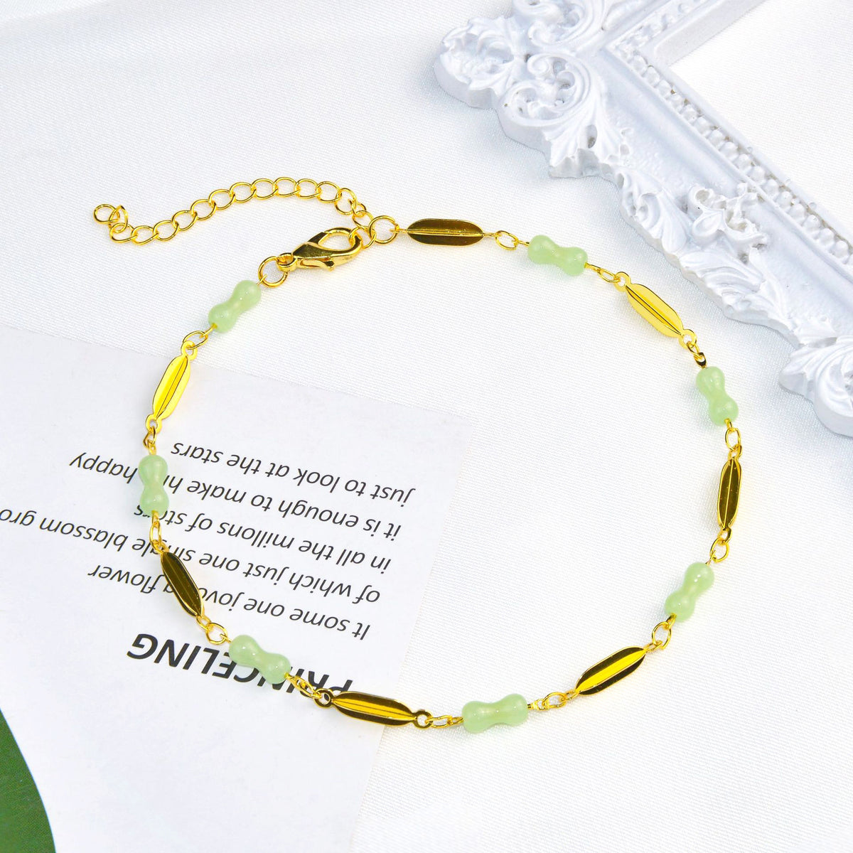 Elegante Edelstein Fußkette Brehn