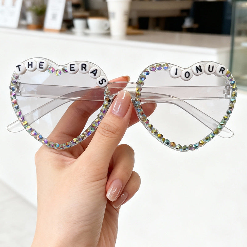 Herzförmige, mit Strass veredelte Sonnenbrille Brehn 1787141205