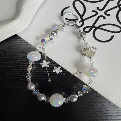 Elegante Perlen Schlüsselanhänger Schnur Brehn