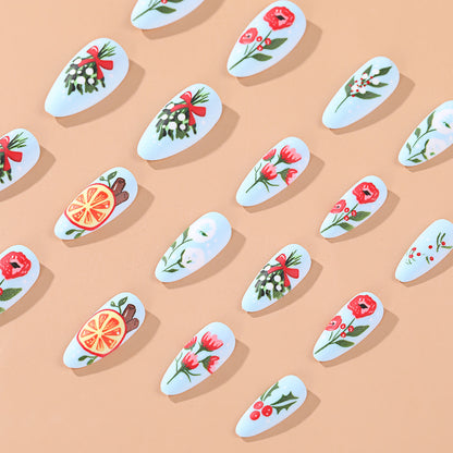 Exquisite Kunstnägel mit floralen Motiven Brehn