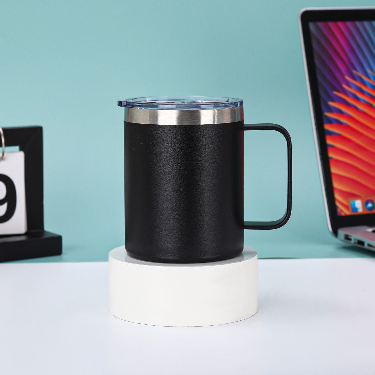 Damen isolierter Kaffee-Genussbecher mit ergonomischem Griff Brehn