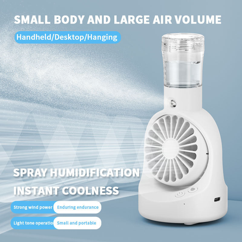 Kühlender tragbarer Sprüh-Handventilator mit abnehmbarem Wassertank und verstellbarem Ständer Brehn