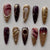 Dekorative Press-On Nagelkunst Set mit glamourösen goldenen Akzenten Brehn
