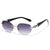 Dekorative Übergroße Schild-Sonnenbrille Brehn
