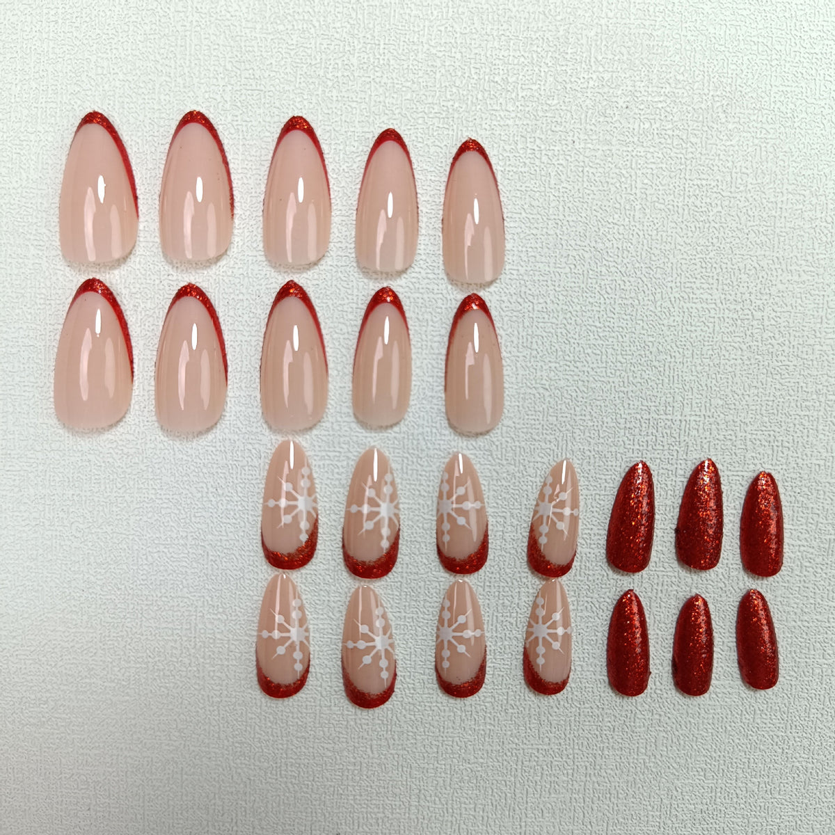 Künstlerisches Langanhaltendes Press-On Nagelset Brehn
