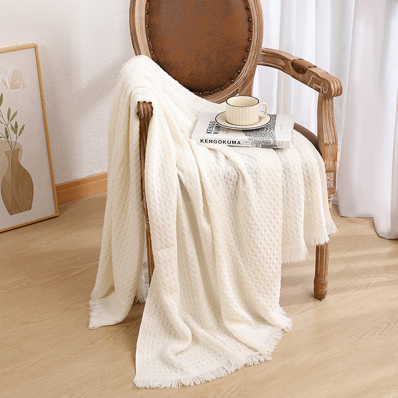Luxuriöse Strukturierte Strickwurfdecke Brehn