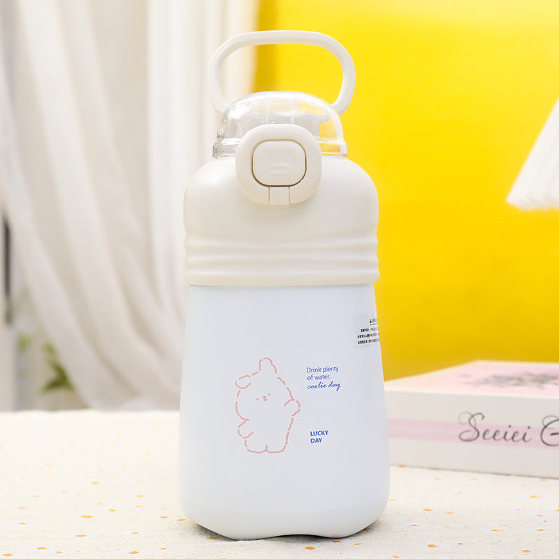 Damen Praktische Trinkflasche mit innovativem Push-Button-Verschluss Brehn