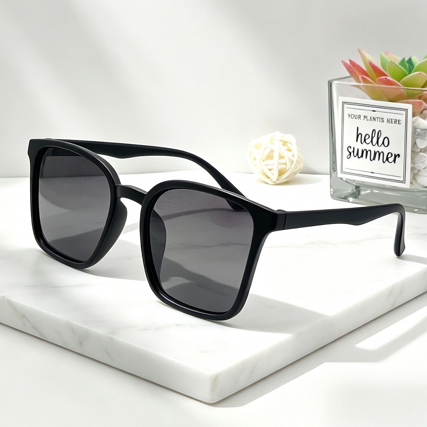 Damen vielseitige quadratische Sonnenbrille Brehn