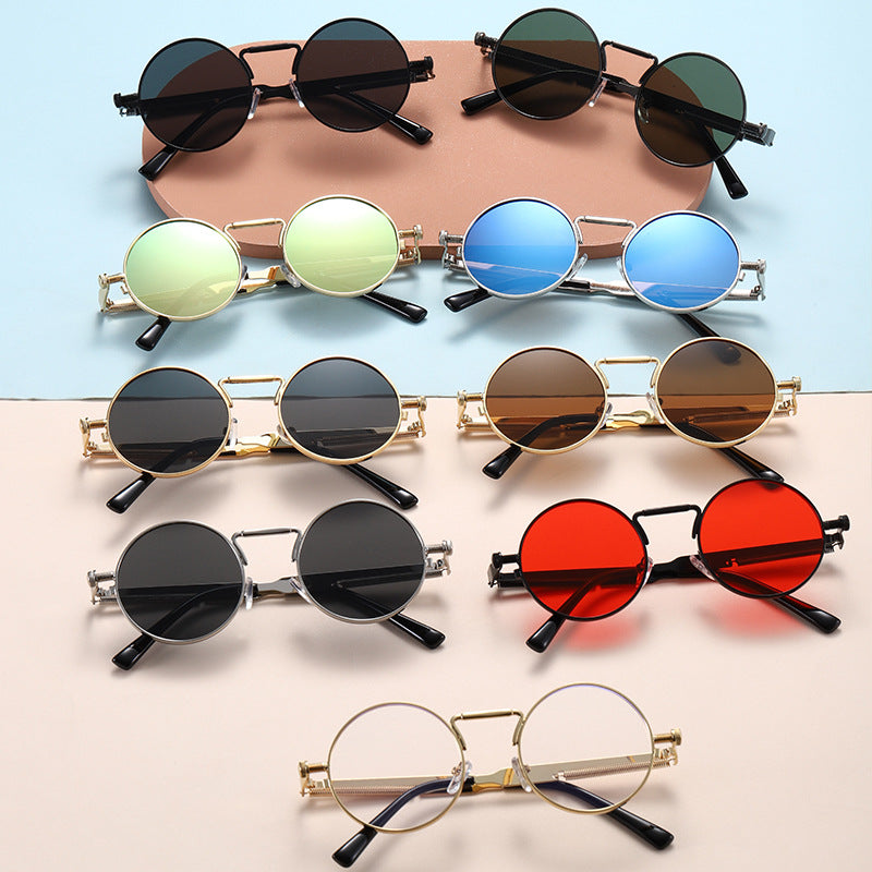 Damen Modische runde Sonnenbrille mit präzisem Metallrahmen Brehn