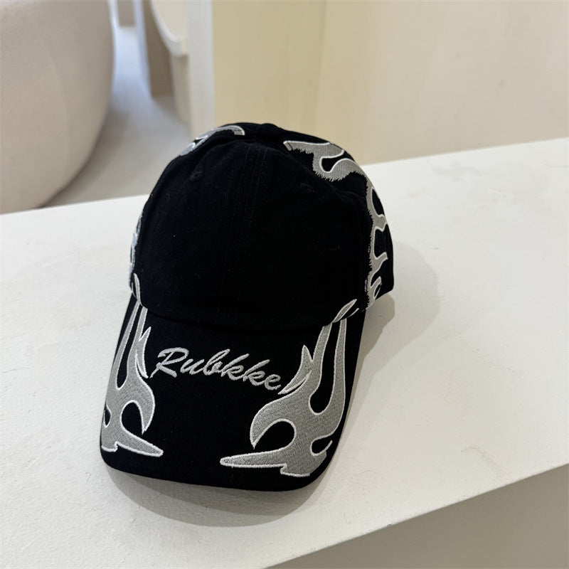 Herren Graphic Flame-Stickerei Baseballmütze Brehn