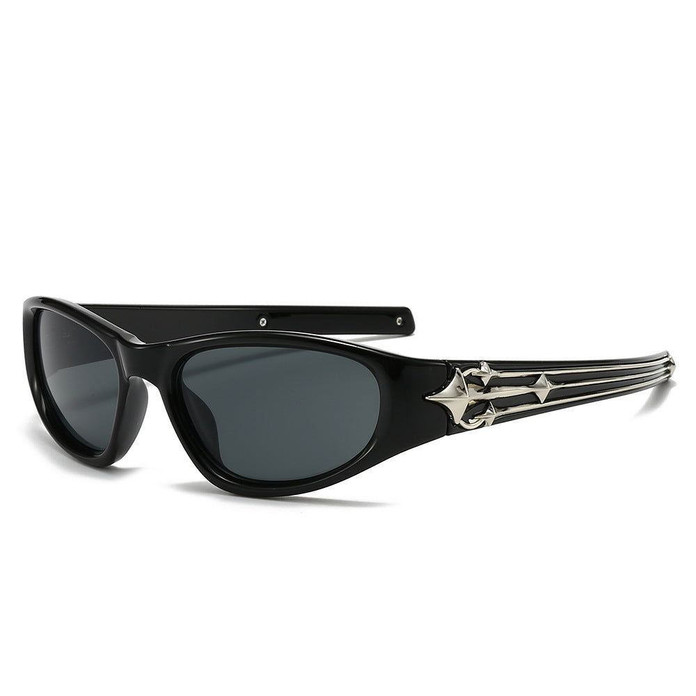 Damen Sportliche Sonnenbrille im modernen Design mit stylischem Metallrahmen Brehn