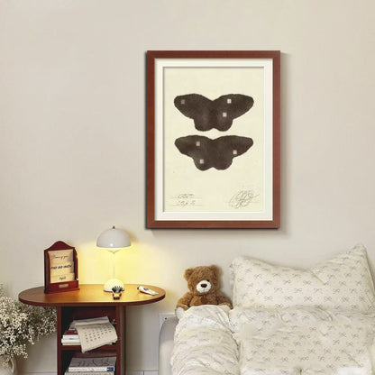 Künstlerischer Schmetterling gerahmter Druck