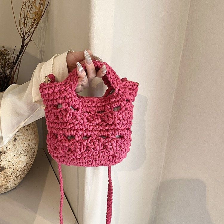 Handgeknüpfte Tasche mit Flechtiger Struktur Brehn