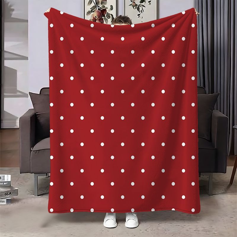 Gemütliche Pünktchen Fleece Wurfdecke
