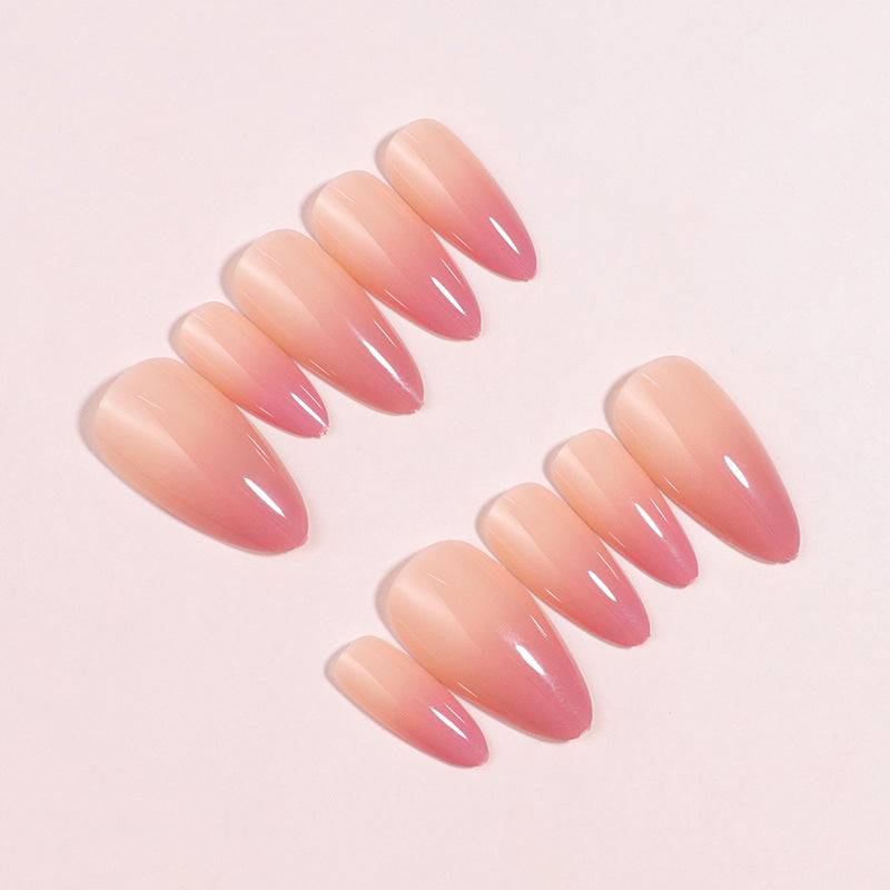 Premium Glänzende Ombre Stiletto Press-On Nagelspitzen Brehn